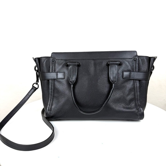 Coach Swagger Carryall In Pebble Leather Black w/ Extra Strap - Picture 9 of 16